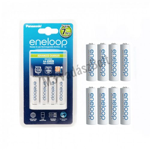 Panasonic Eneloop 12xAA 1900mAh akku + 10 órás töltő