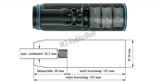 ERA® SILENCER SOB 3D HANGTOMPÍTÓ ERA®LOCK GYORSOLDÁSSAL, .338 (8.6mm)