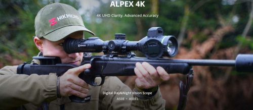 Hikmicro Alpex LRF 4K A50EL digitális nappali és éjjellátó céltávcső távolságmérővel, fényvető nélkül